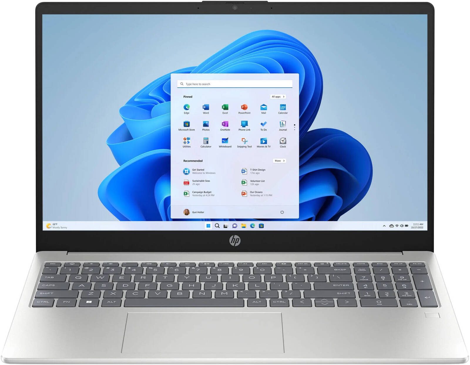 WM-LT-15FD0130WM-I3.jpg HP Laptop 15-FD0130WM| Core i3-N305 | 15.6" FHD Touch | 8GB | 256GB SSD | WIN11 | Moonlight Blue - Image 1