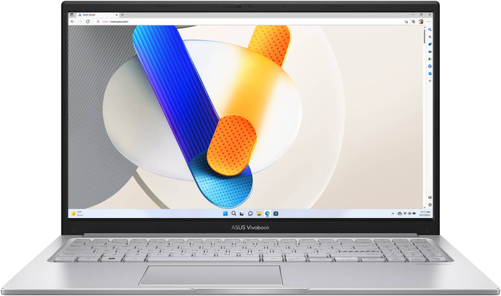 WM-LT-VB-F1504V.jpg Asus VivoBook 15 F1504V| Core 7 150U | 15.6" FHD Touch | 16GB | 1TB SSD | WIN11 | Cool Silver | Backlit+FPR - Image 1